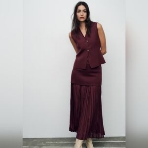 NWT Zara Pleated Skirt